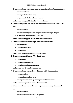 Thi nói EILTS về miêu tả người và vật